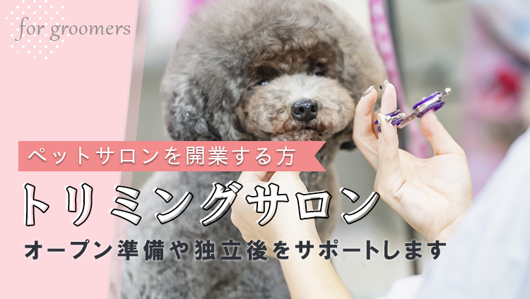 ペットサロンを開業する方 トリミングサロン オープン準備や独立後をサポートします