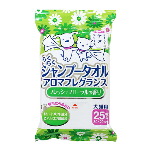 らくらくシャンプータオル　フレッシュフローラルの香り２５枚　ＣＳ−４２