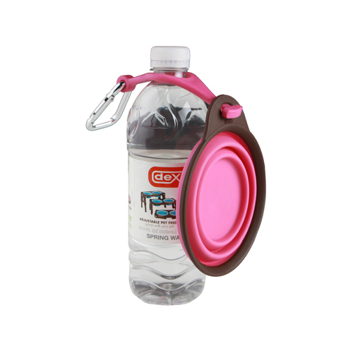 Popware　ぺたんこボウル　Ｓ　ピンク　ボトルホルダー付