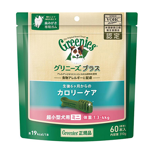 グリニーズプラス　カロリーケア　超小型犬用　１．３−４ｋｇ　６０Ｐ
