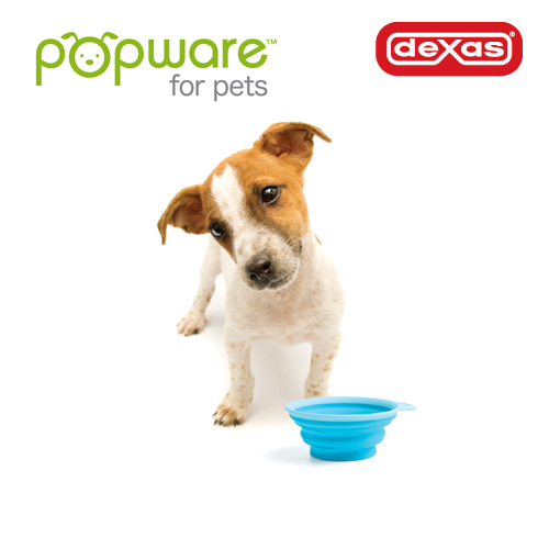 Popware　ぺたんこボウル　Ｌ　ブルー