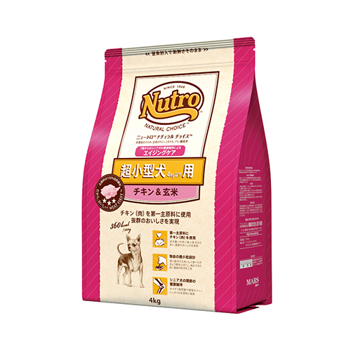 ニュートロナチュラルチョイス　チキン＆玄米　超小型犬用　エイジングケア　４ｋｇ