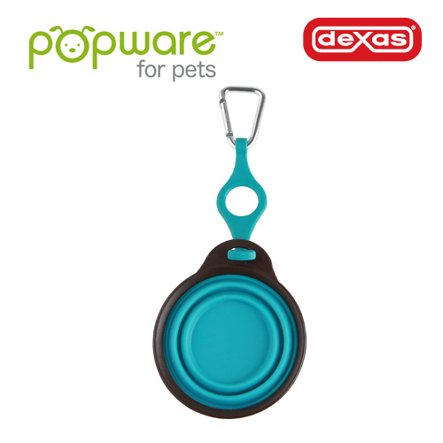Popware　ぺたんこボウル　Ｓ　ブルー　ボトルホルダー付