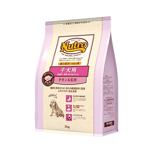ニュートロナチュラルチョイス　チキン＆玄米　超小型犬用〜中型犬用　子犬用　３ｋｇ