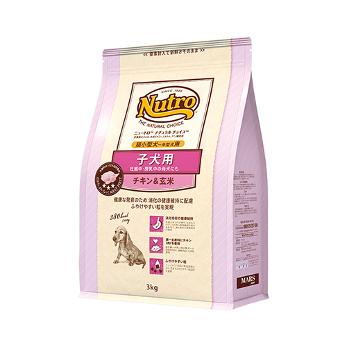 ニュートロナチュラルチョイス　チキン＆玄米　超小型犬用〜中型犬用　子犬用　３ｋｇ