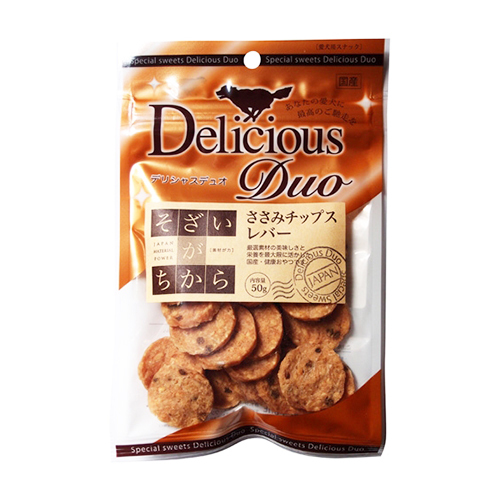 デリシャスデュオ　そざいがちから　ささみチップスレバー５０g