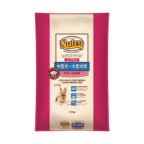 ニュートロナチュラルチョイス　チキン＆玄米　中型〜大型犬用　エイジングケア　７．５ｋｇ