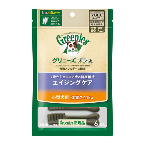 グリニーズ　プラス　エイジングケア　小型犬用　７−１１ｋｇ　６Ｐ