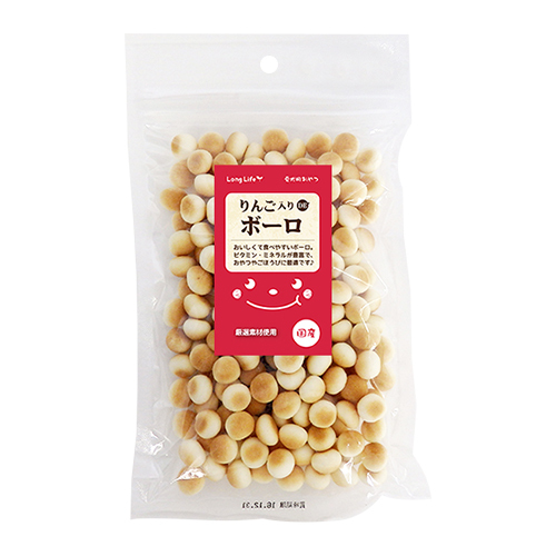 ロングライフ　りんご入りＤＥボーロ　８０ｇ