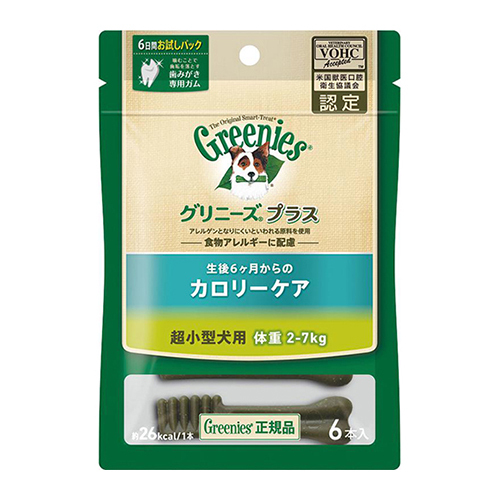 グリニーズプラス　カロリーケア　超小型犬用　２−７ｋｇ　６Ｐ