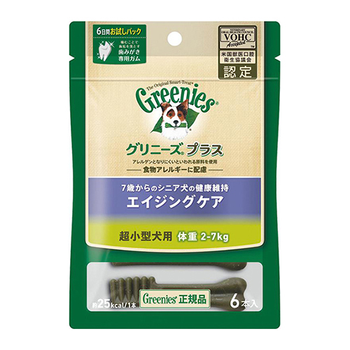 グリニーズ　プラス　エイジングケア　超小型犬用　２−７ｋｇ　６Ｐ