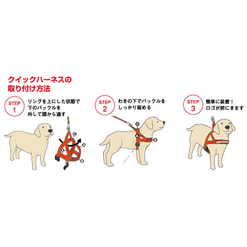 ＥＺＹＤＯＧ　クイックハーネス　レッド　Ｍ
