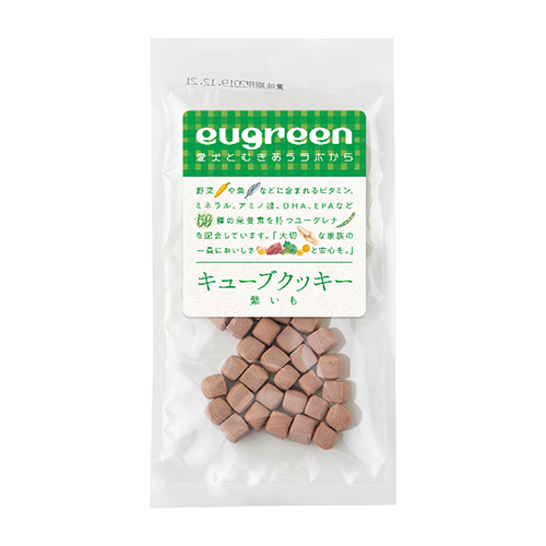 ユーグリーン　おやつ　キューブクッキー　紫いも　