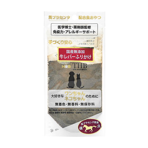 馬プラセンタ　牛レバー　ふりかけ　４０ｇ　犬猫用