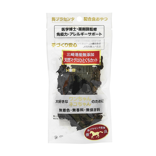 馬プラセンタ　天然マグロ　ひとくちカット　４０ｇ　犬猫用