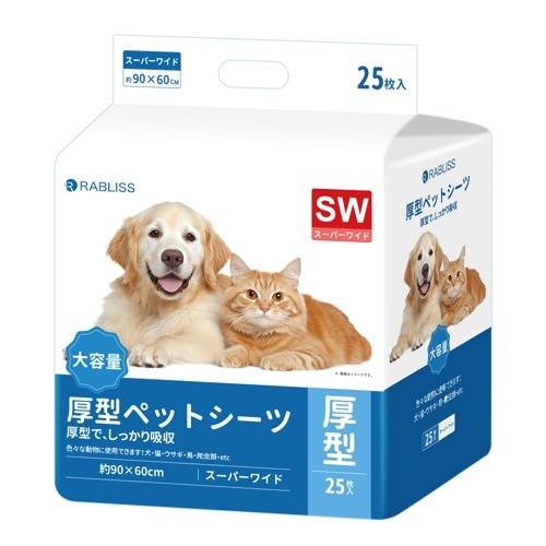 ＲＡＢＬＩＳＳ　厚型　ペットシーツ　スーパーワイド　２５枚　ＮＷ００６