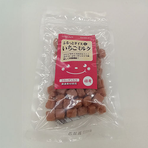 ロングライフ　ふるっとダイスＤＥいちごミルク　１００ｇ