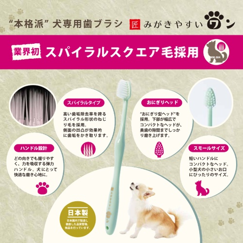 みがきやすいワン　スパイラルスクエア毛　Ｓ