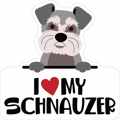 ステッカーパックＬアイラブシュナウザー