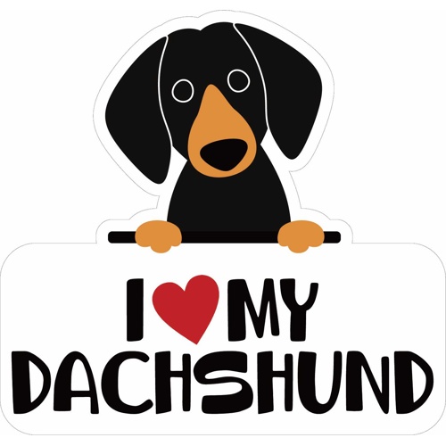 ステッカーパックＬアイラブダックスブラックタン