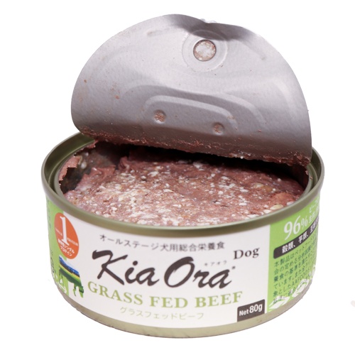 キアオラ　ドッグフード缶詰　グラスフェッドビーフ　８０ｇ