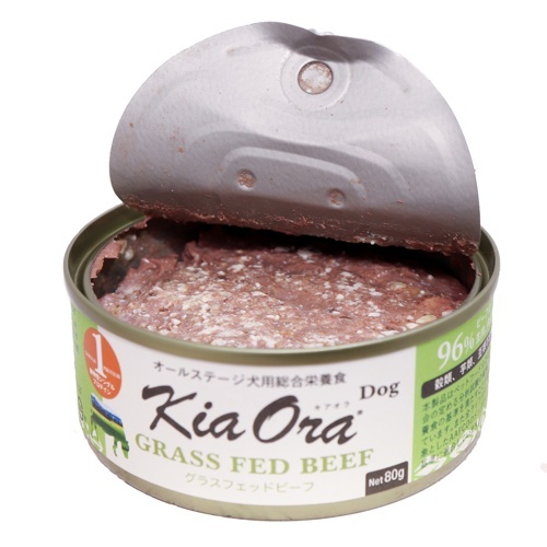 キアオラ　ドッグフード缶詰　グラスフェッドビーフ　８０ｇ