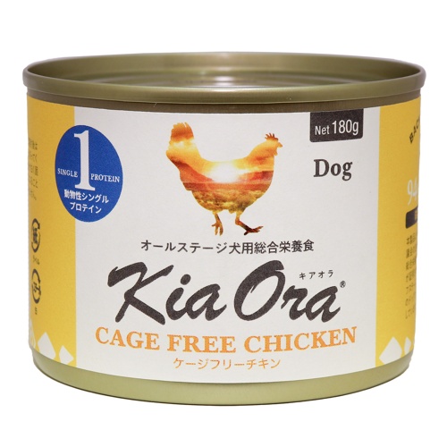 キアオラ　ドッグフード缶詰　ケージフリーチキン　１８０ｇ