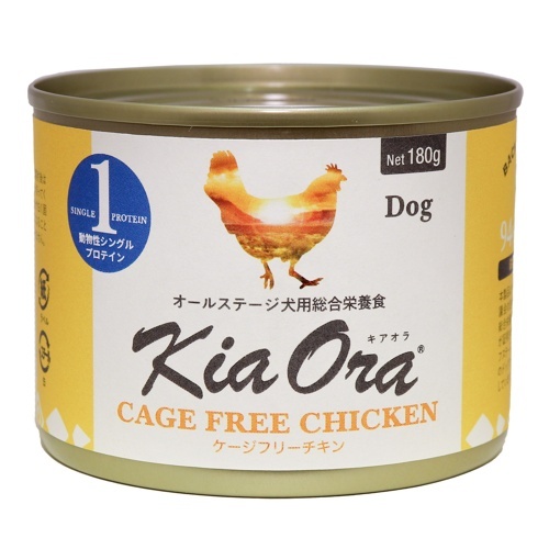 キアオラ　ドッグフード缶詰　ケージフリーチキン　１８０ｇ