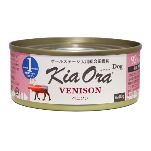 キアオラ　ドッグフード缶詰　ベニソン　８０ｇ