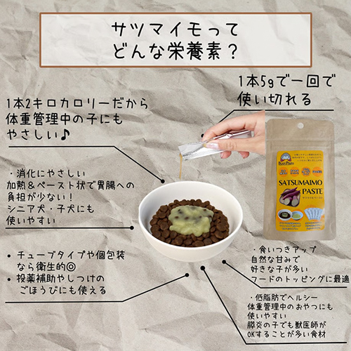 ボンパスト　犬用　サツマイモペースト５ｇ×１０本