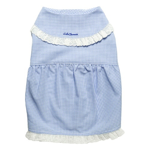 チェック柄ワンピース　ブルー　Ｌ