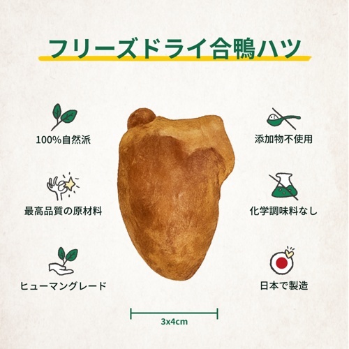 ﾌﾘｰｽﾞﾄﾞﾗｲ 合鴨ﾊﾂ 50g